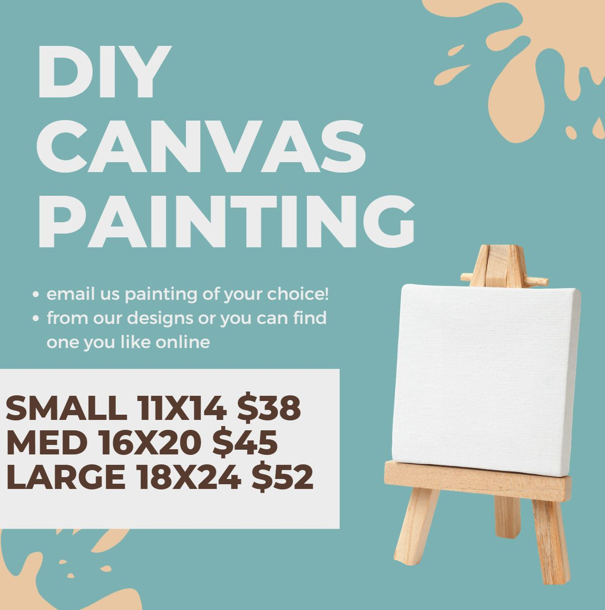 Canvas Paint Pour  Design #3002 – Create & Escape Creative Studio