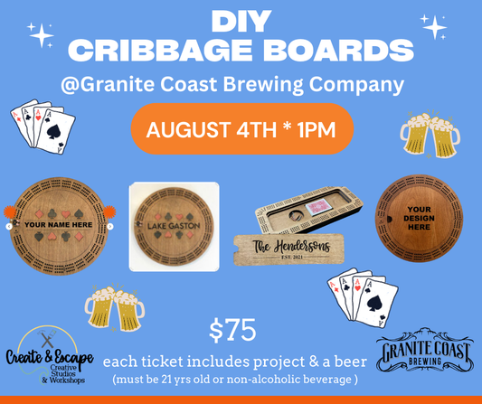 DIY Cribbage Boards @ Granite Coast Brewing | 8/4/24 @1pm