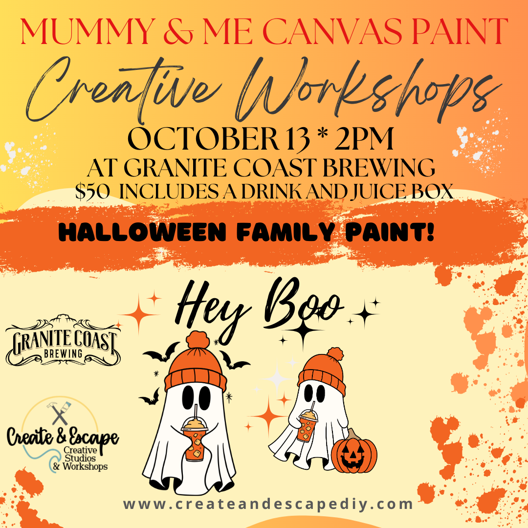 Mummy & Me Canvas Paint @ Granite Coast Brewing Co 10/13 @ 2pm | Open Workshop