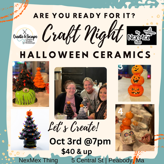 Halloween Ceramics 10/3 7pm @ The NexMex Thing | Open Workshop