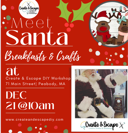 12.21.24 Sat @10am, Kids Breakfast & Crafts with Santa!