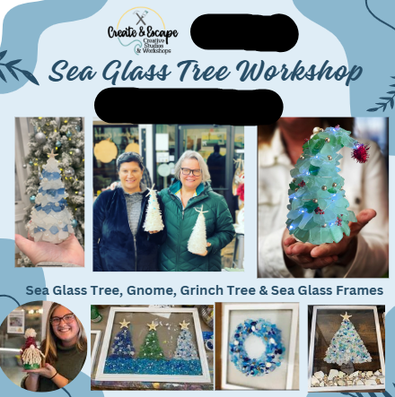 Brews & Sea Glass 11/23 4pm , Sea Glass Art Tree & more| Open Workshop@ Granite Coast Brewing Company